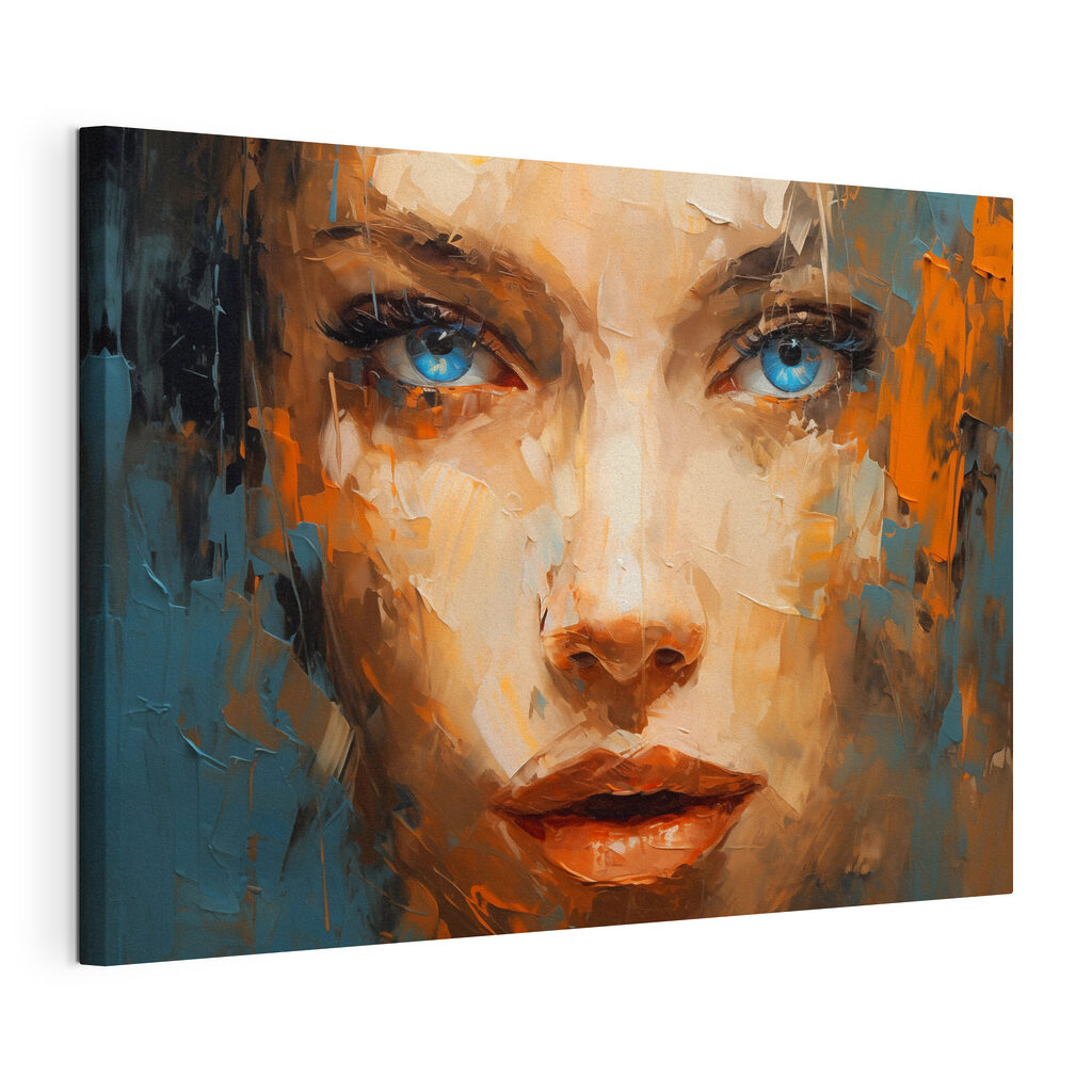 Painting of a woman's face Painting of a woman's face