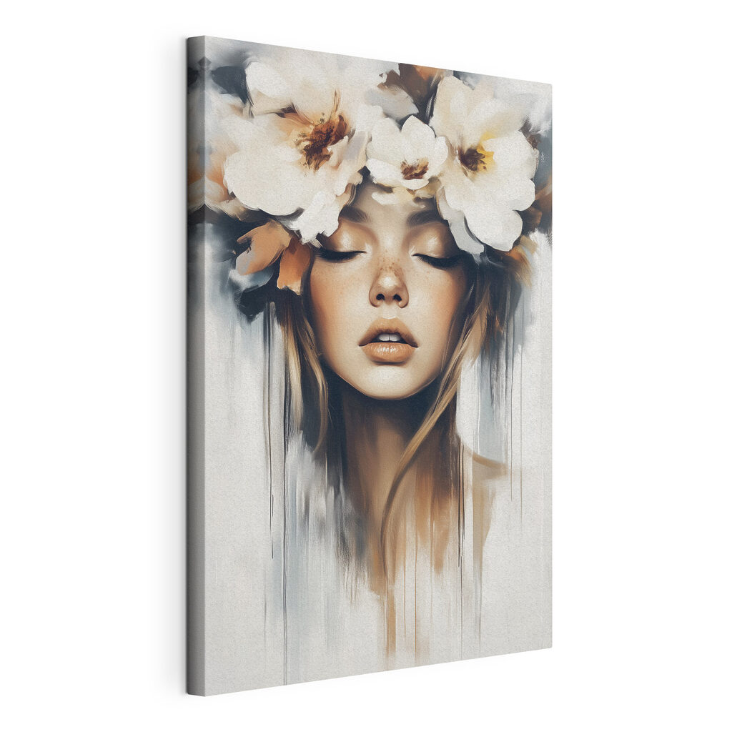 Woman with flowers in her hair