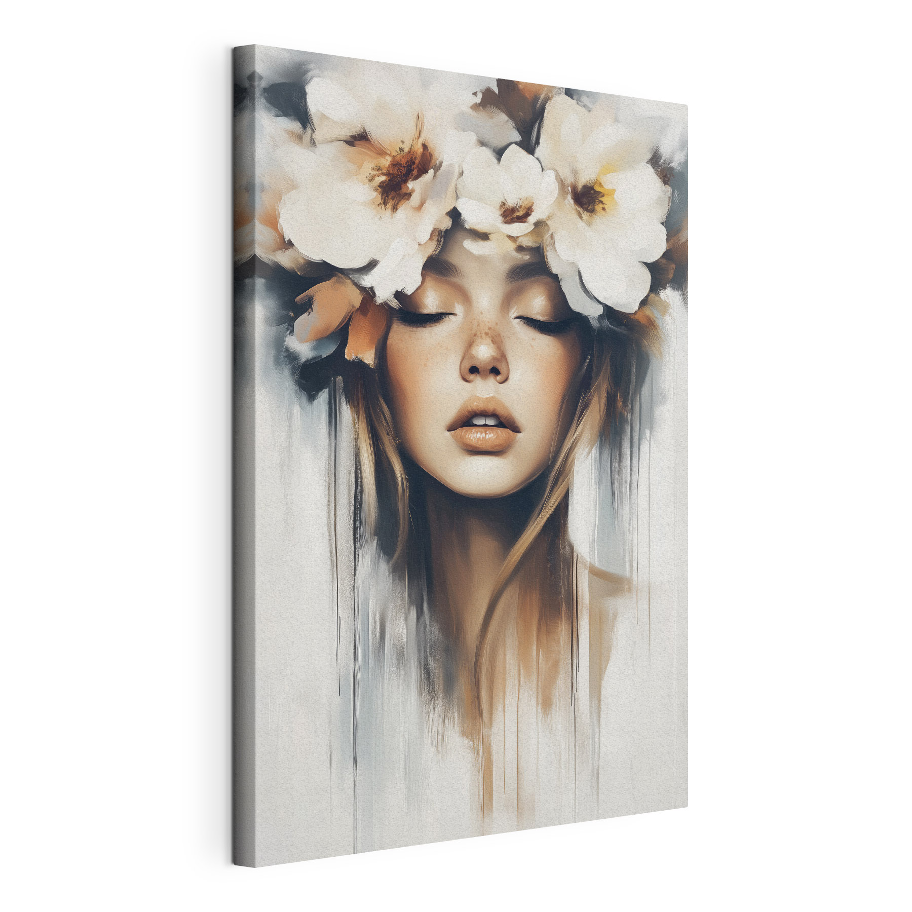 Woman with flowers in her hair