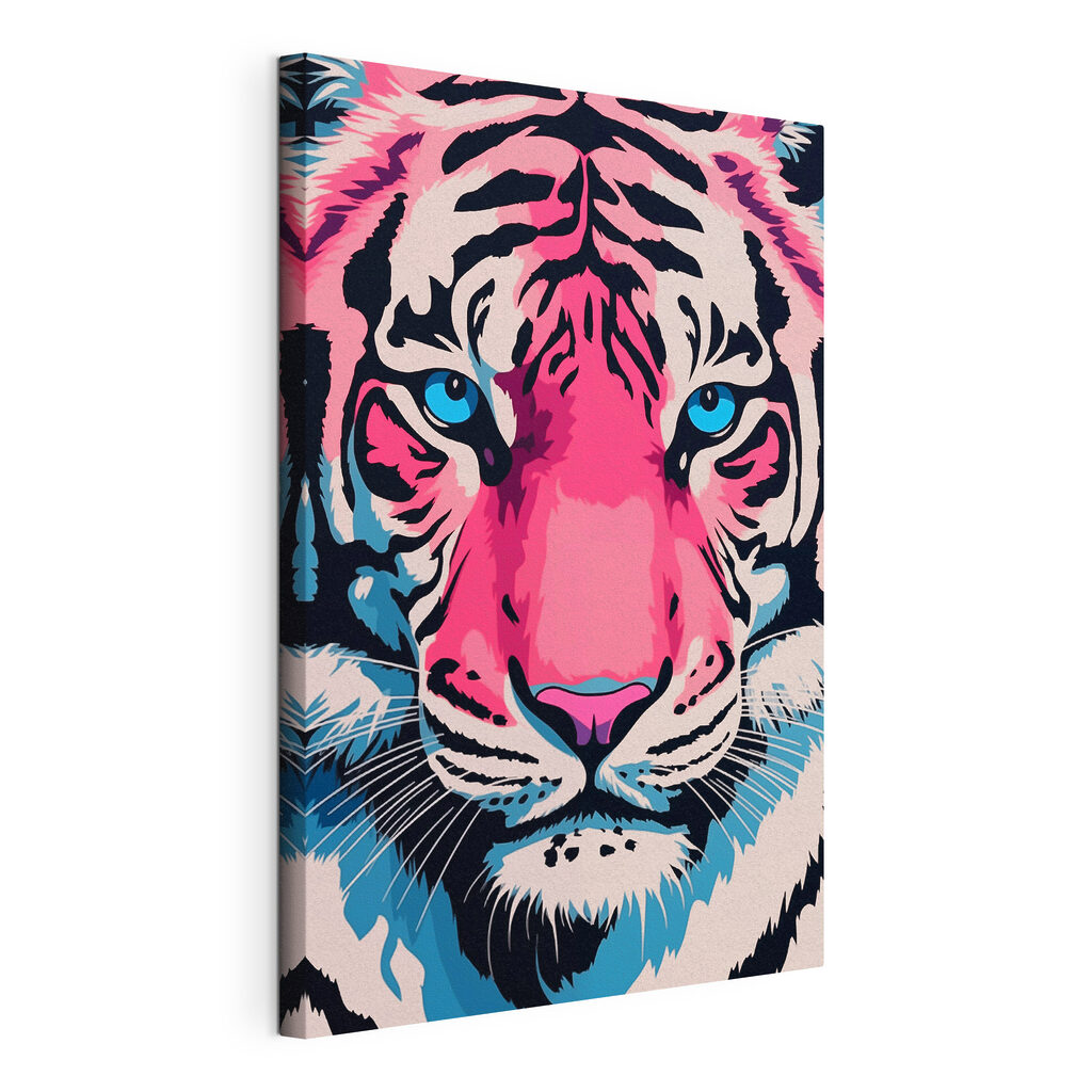 Bold tiger with striking blue eyes Bold tiger with striking blue eyes