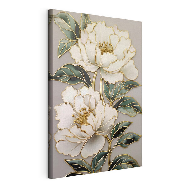 Cuadros Elegantes flores enmarcadas por un frondoso follaje (SKU: s43011) Cuadros Cuadros Elegantes flores enmarcadas por un frondoso follaje (SKU: s43011)