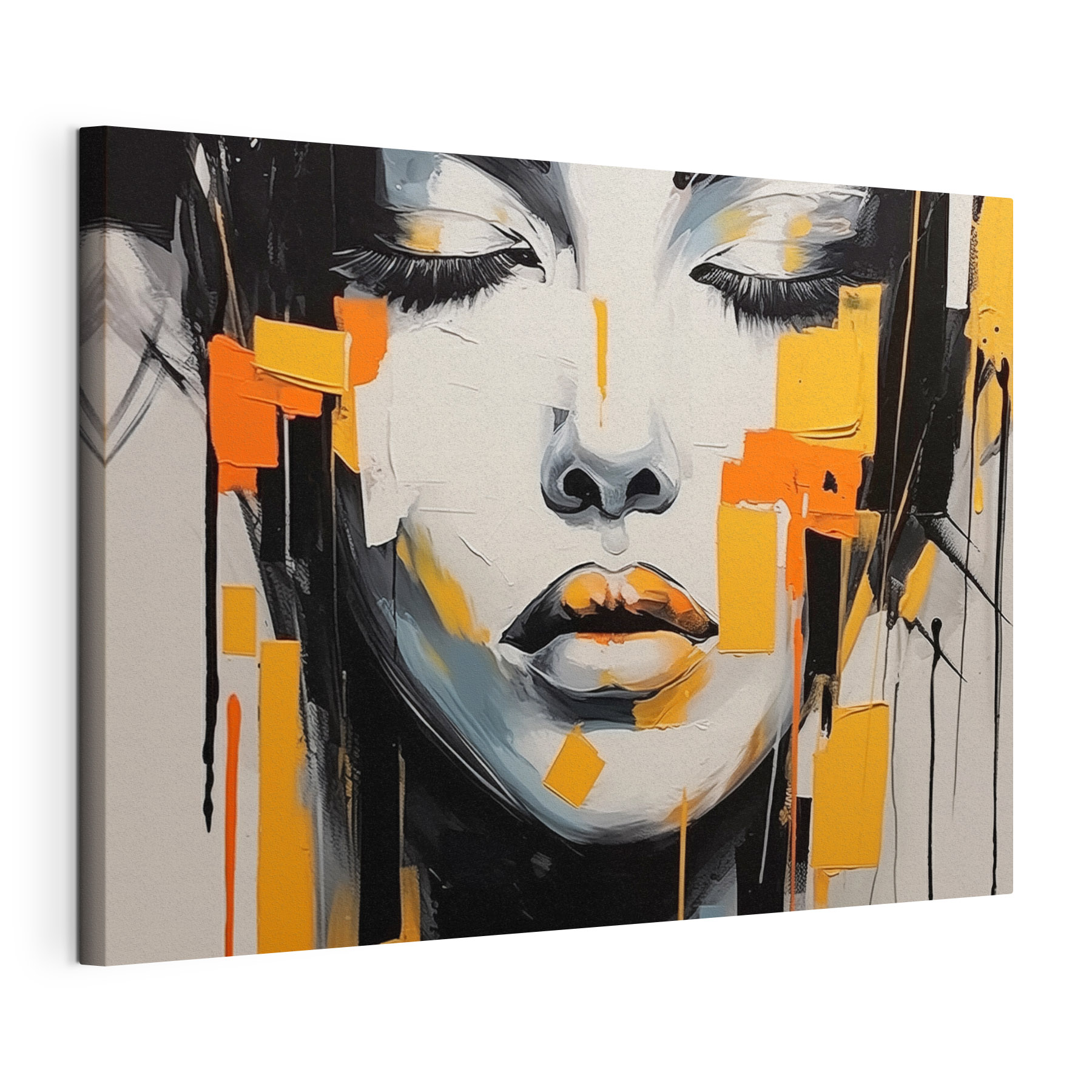 Painting of a woman's face Painting of a woman's face