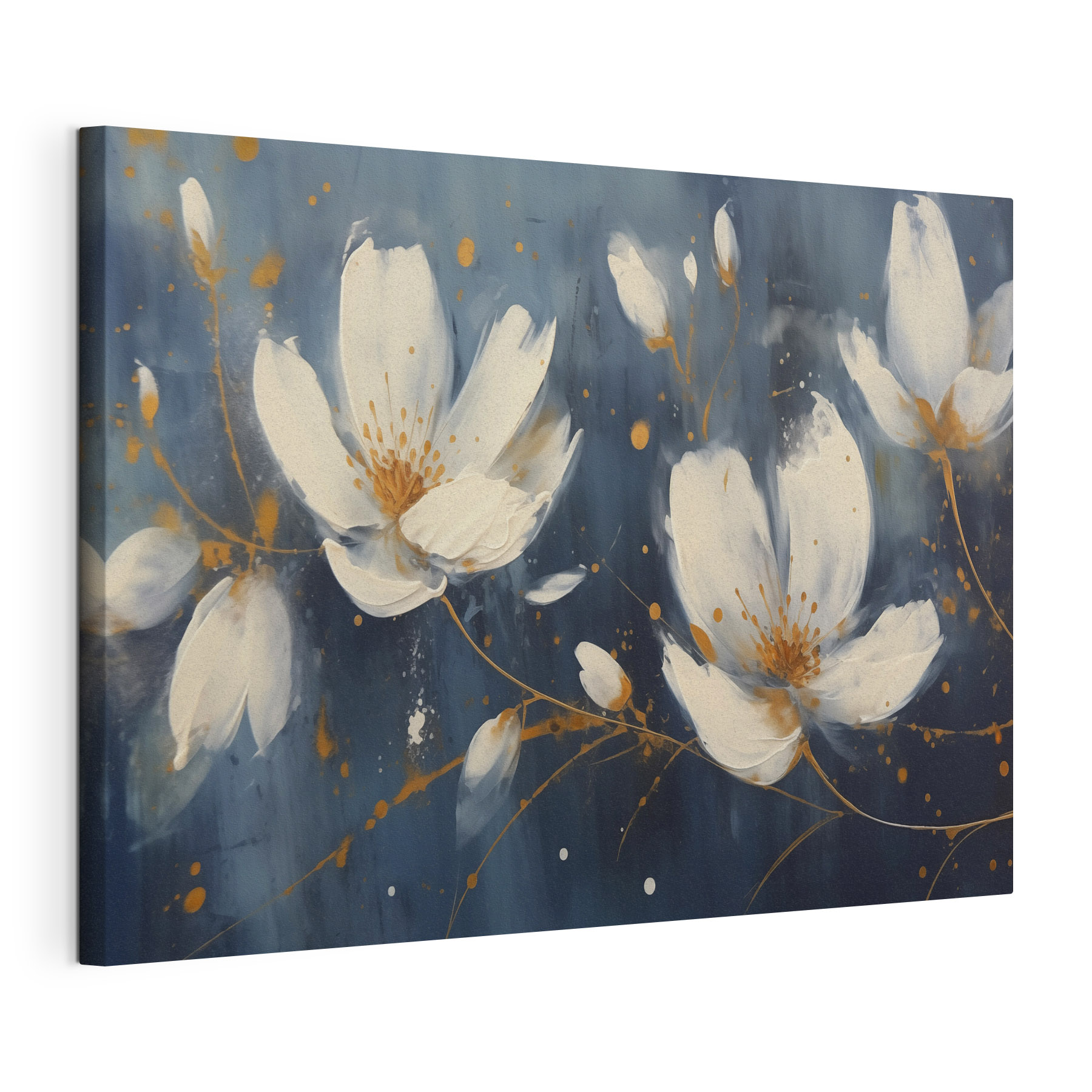 Painting of white flowers Painting of white flowers