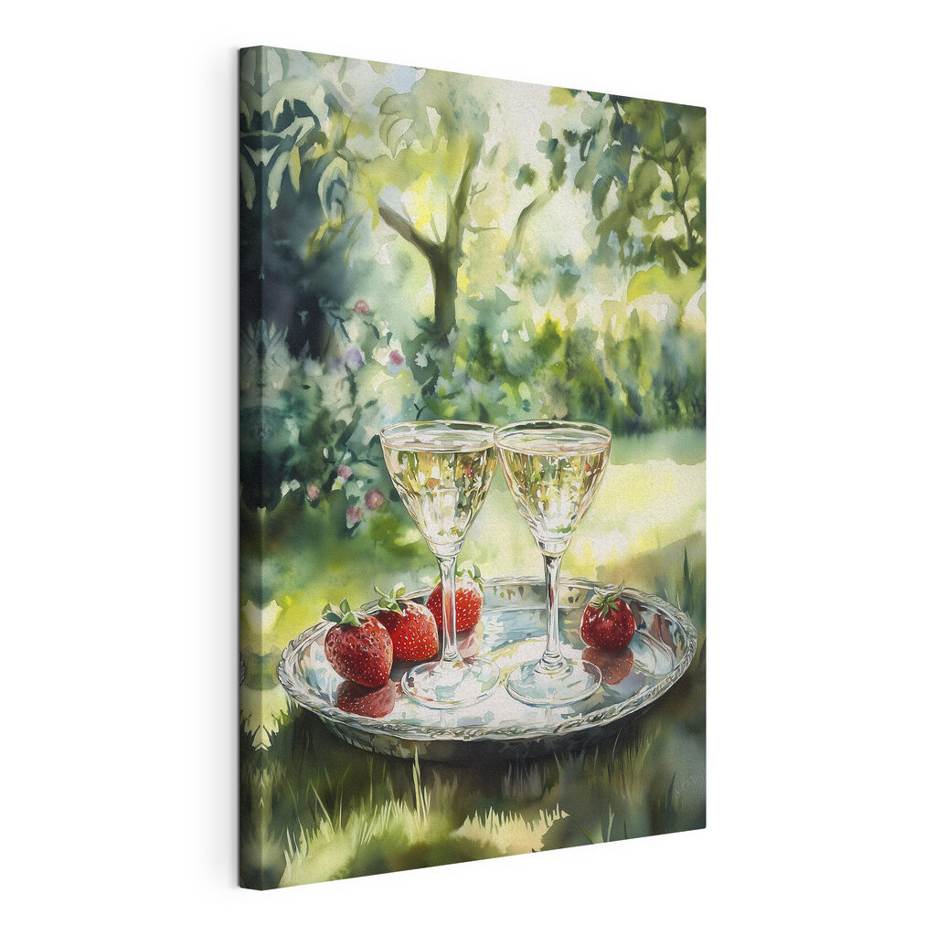 Refreshing afternoon drinks with strawberries Refreshing afternoon drinks with strawberries