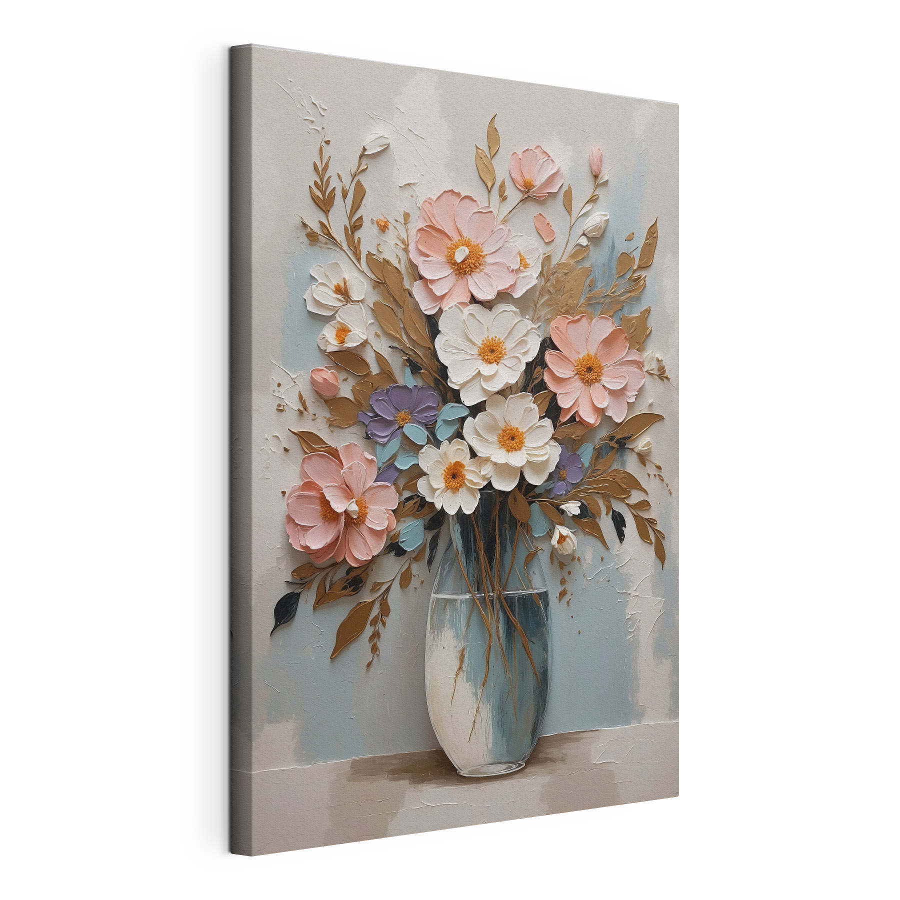 Painting of flowers in a vase Painting of flowers in a vase
