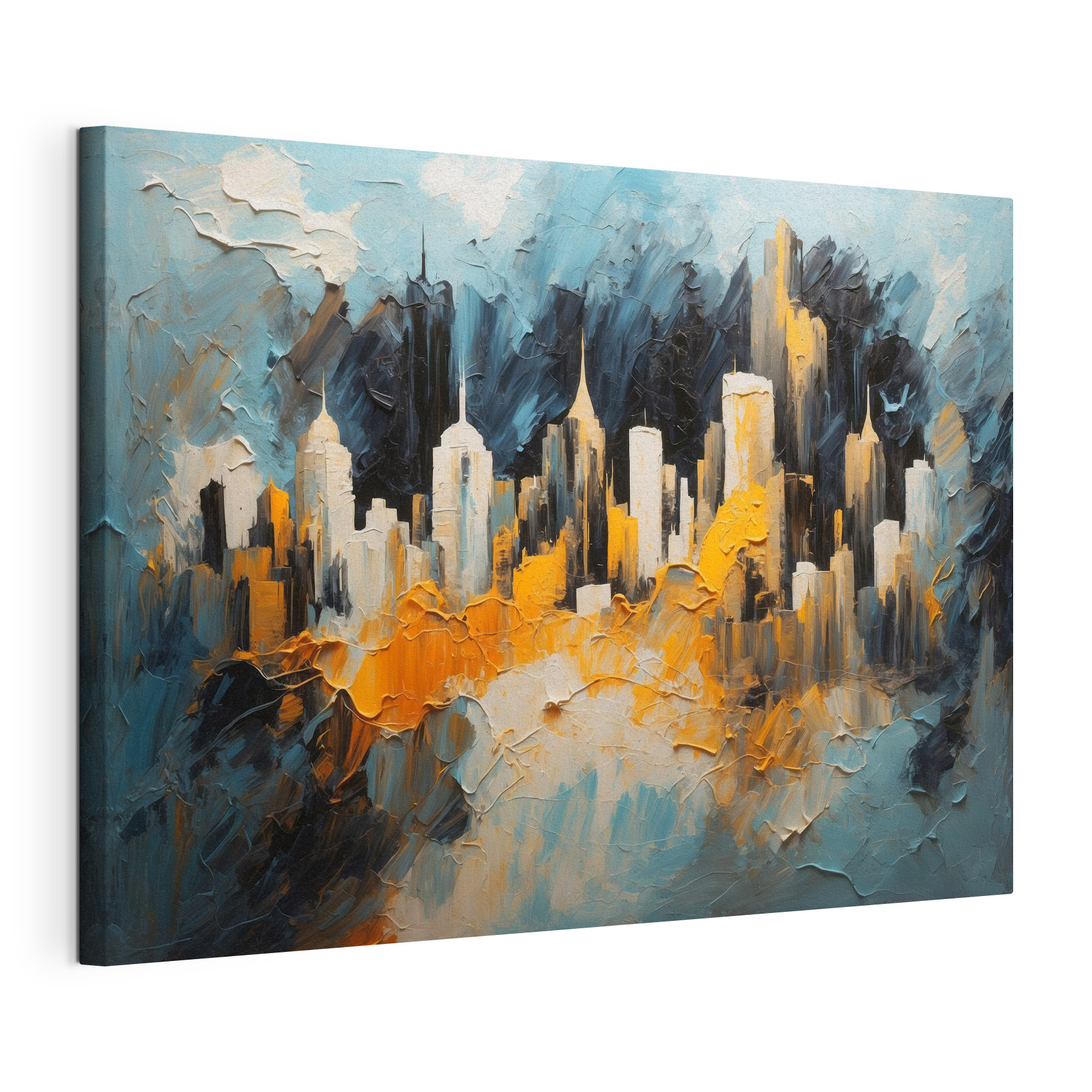 Painting of a city Painting of a city