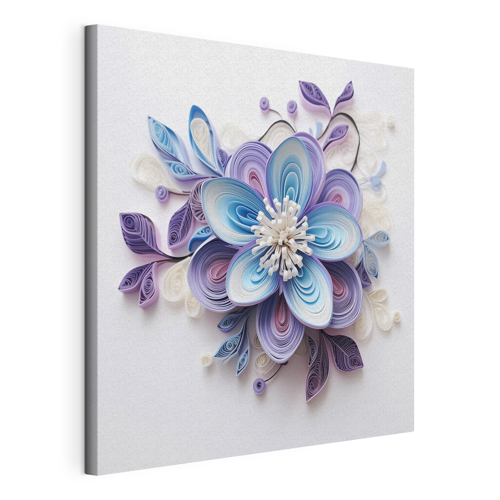 Paper flower made with paper strips