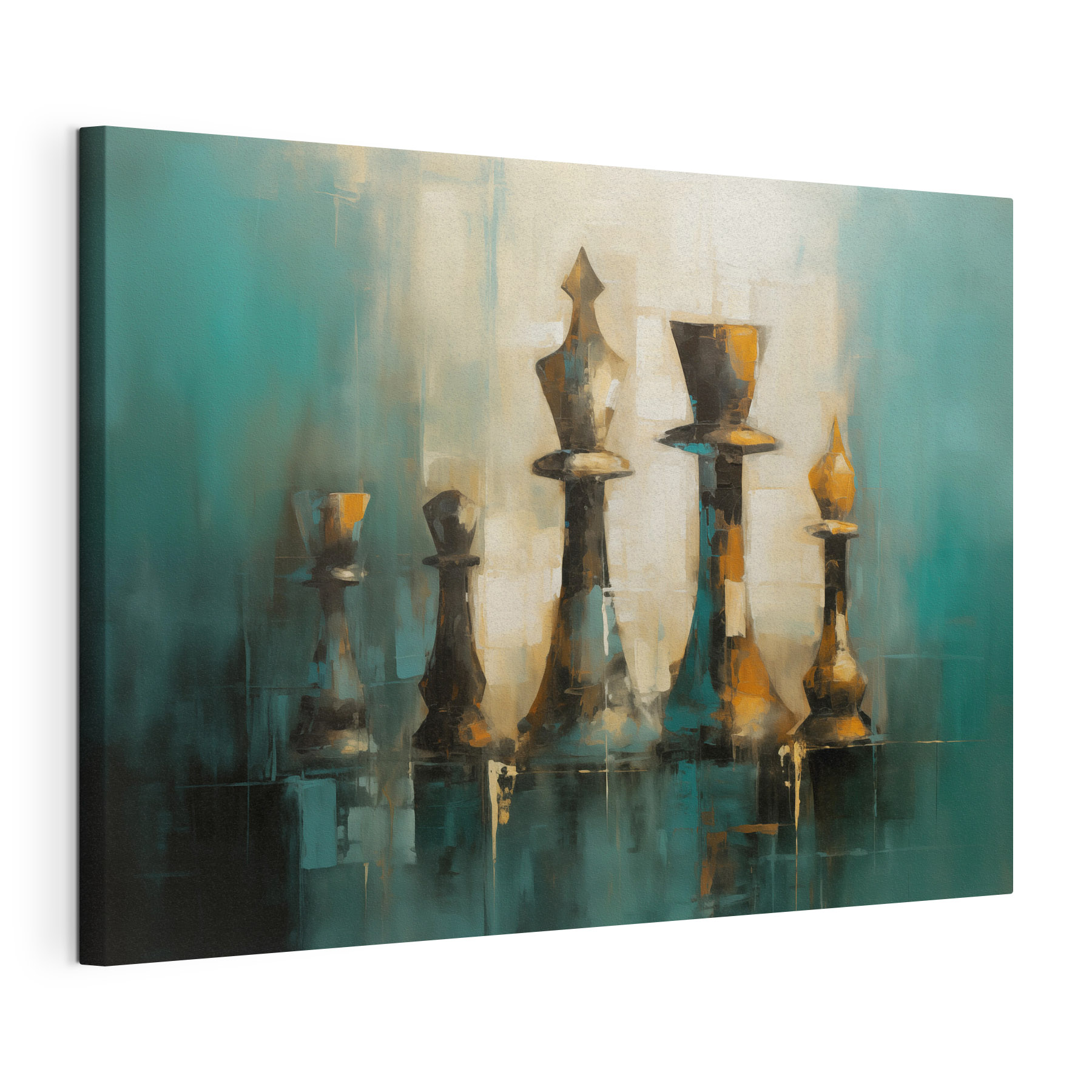 Painting of chess pieces Painting of chess pieces