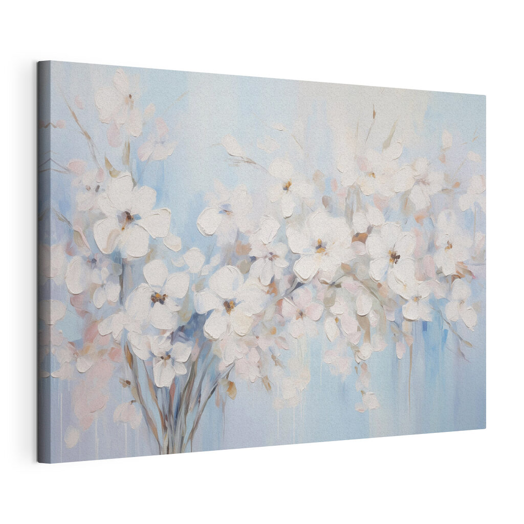 Painting of white flowers Painting of white flowers