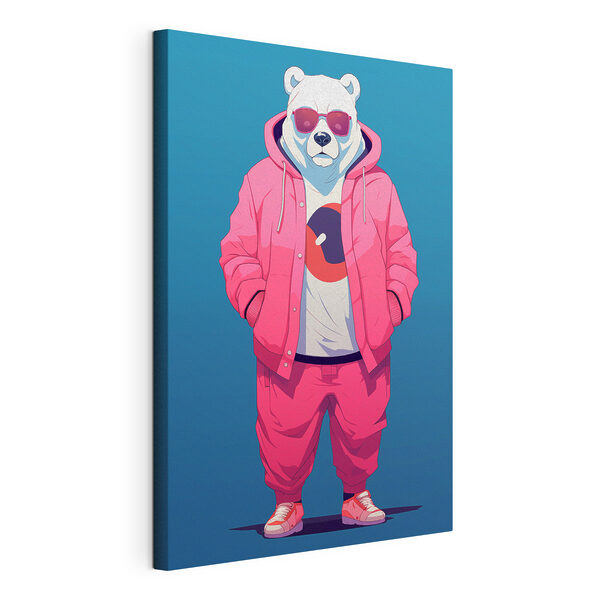 Persona que lleva una sudadera con capucha rosa y una chaqueta rosa Cuadros Persona que lleva una sudadera con capucha rosa y una chaqueta rosa