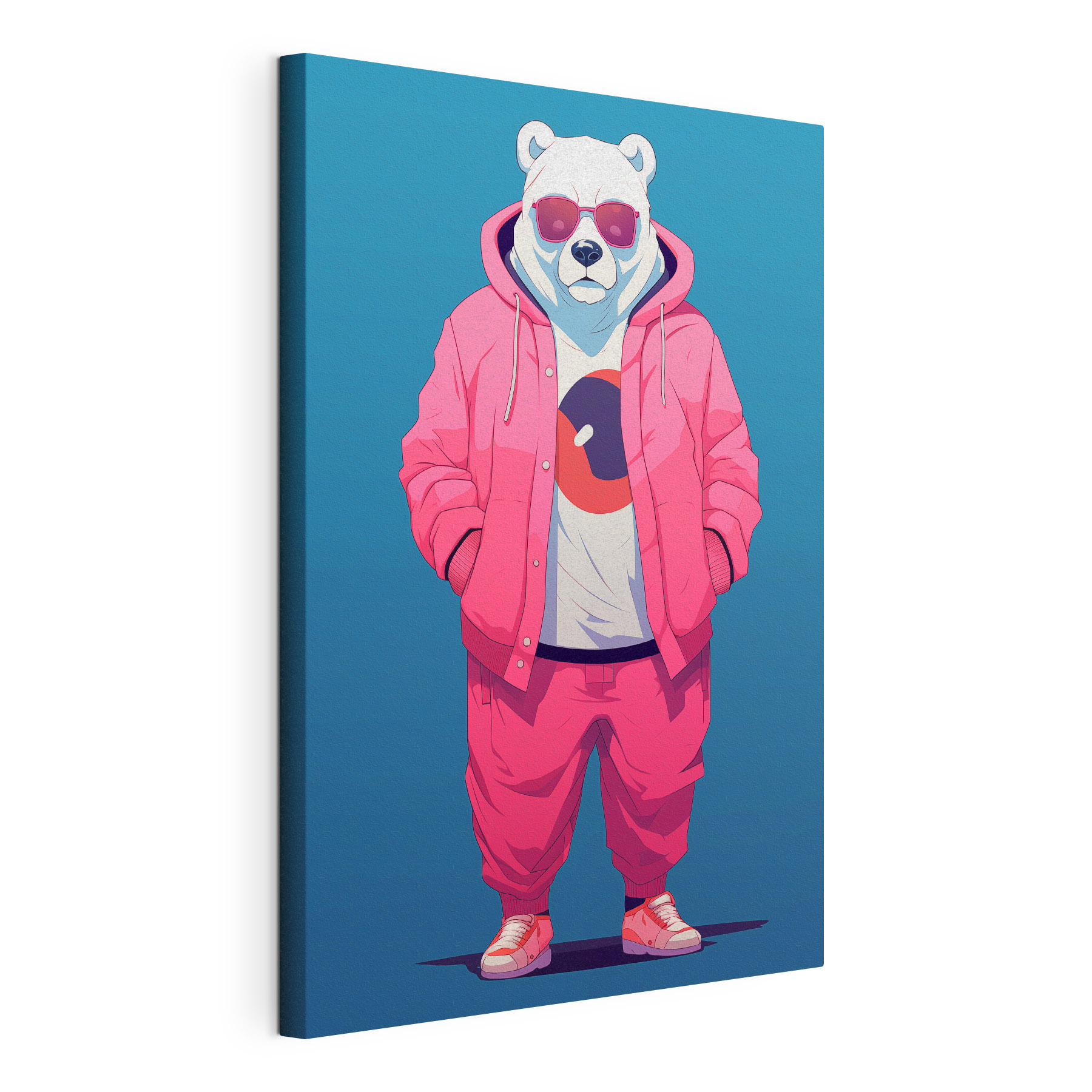 Person wearing a pink hoodie and a pink jacket