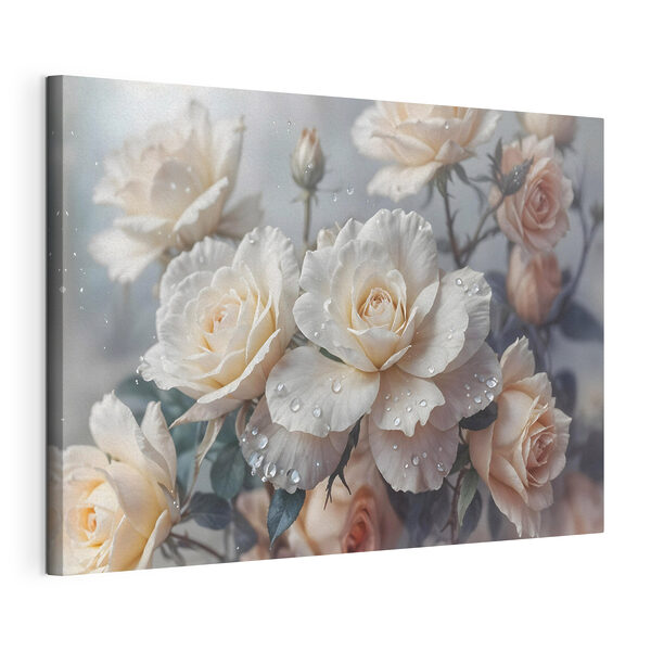 Cuadros Ramo de rosas blancas con gotas de agua (SKU: s43163) Cuadros Cuadros Ramo de rosas blancas con gotas de agua (SKU: s43163)