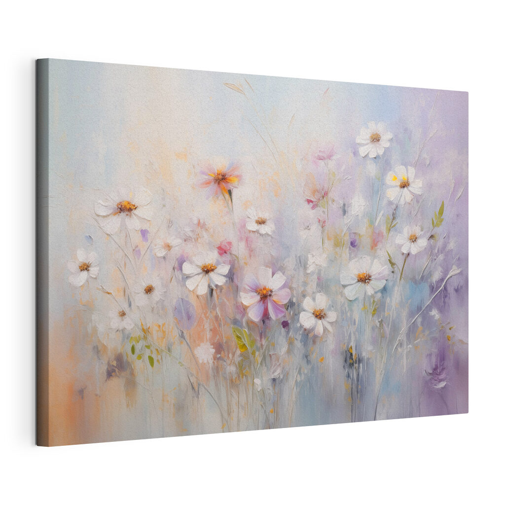 Painting of flowers in a field Painting of flowers in a field