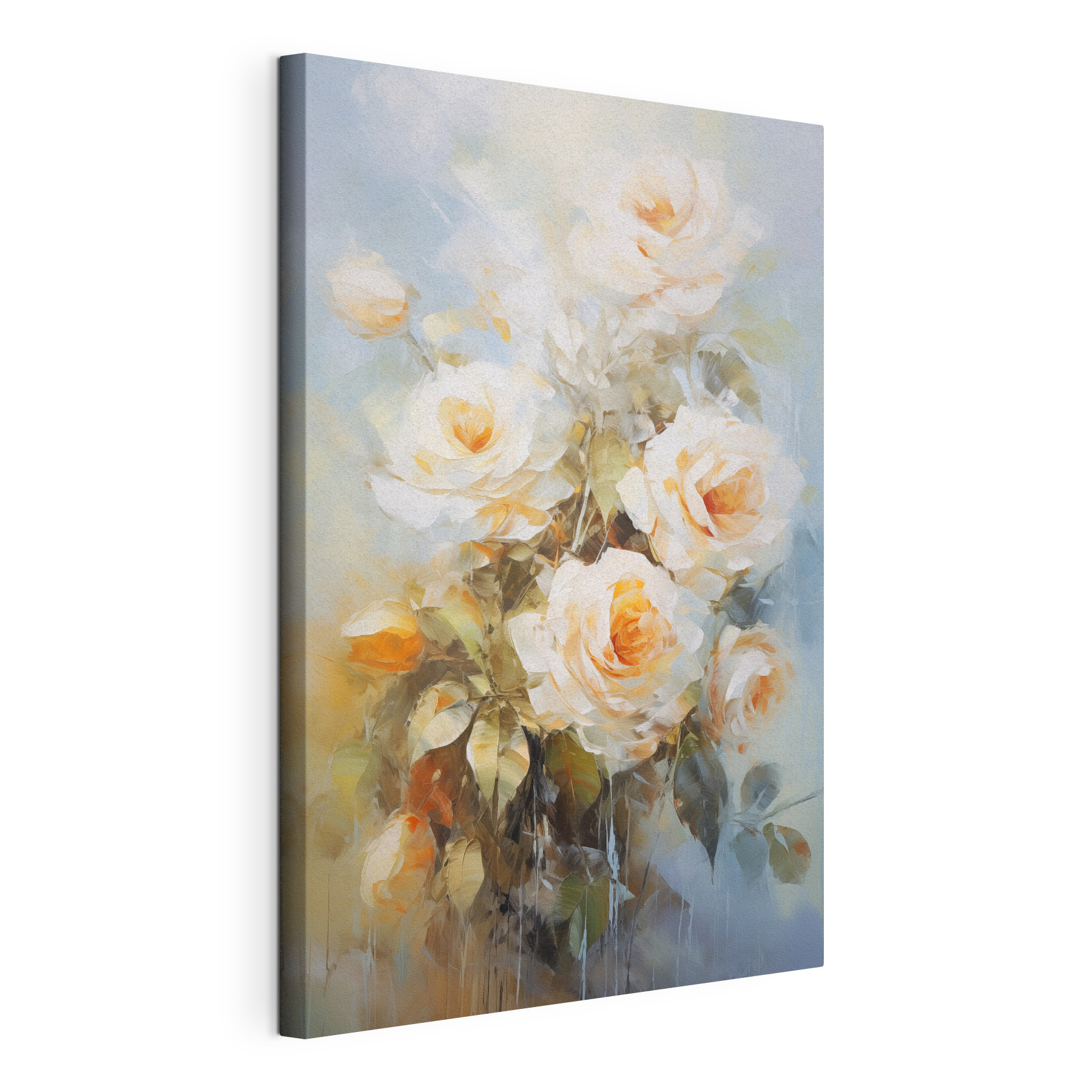 Painting of white roses Painting of white roses