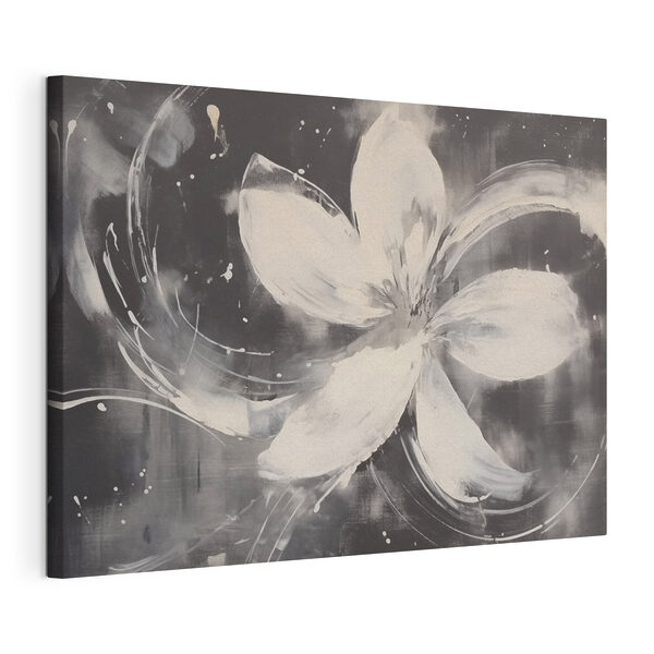 Cuadros Flor blanca sobre fondo negro (SKU: s43222) Cuadros Cuadros Flor blanca sobre fondo negro (SKU: s43222)