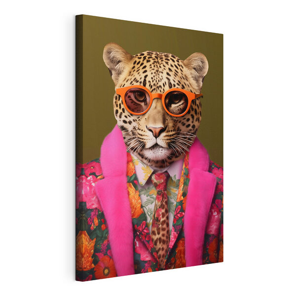Cuadros Cuadros Un leopardo con traje y gafas de sol (SKU: s43267)