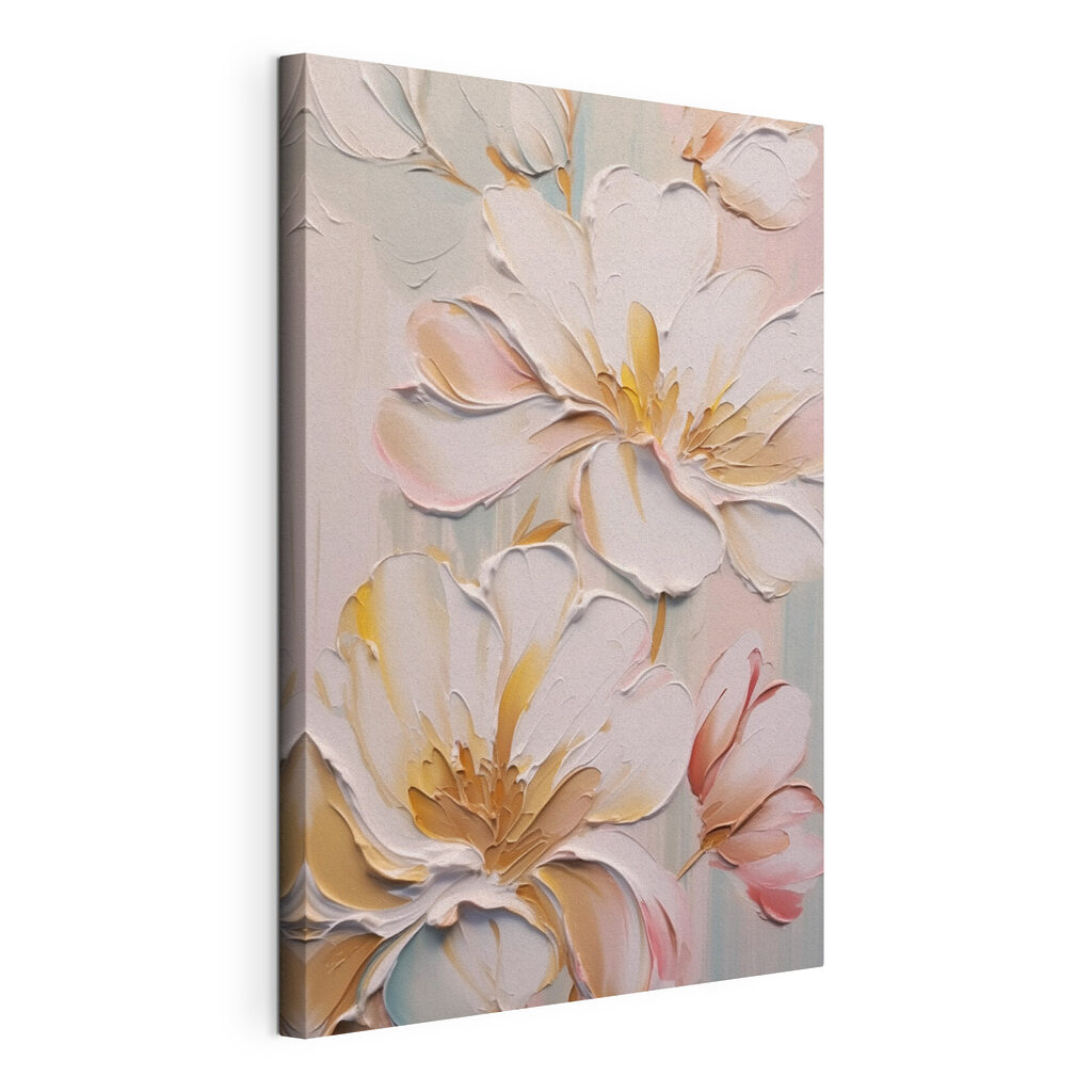 Painting of flowers on a wall
