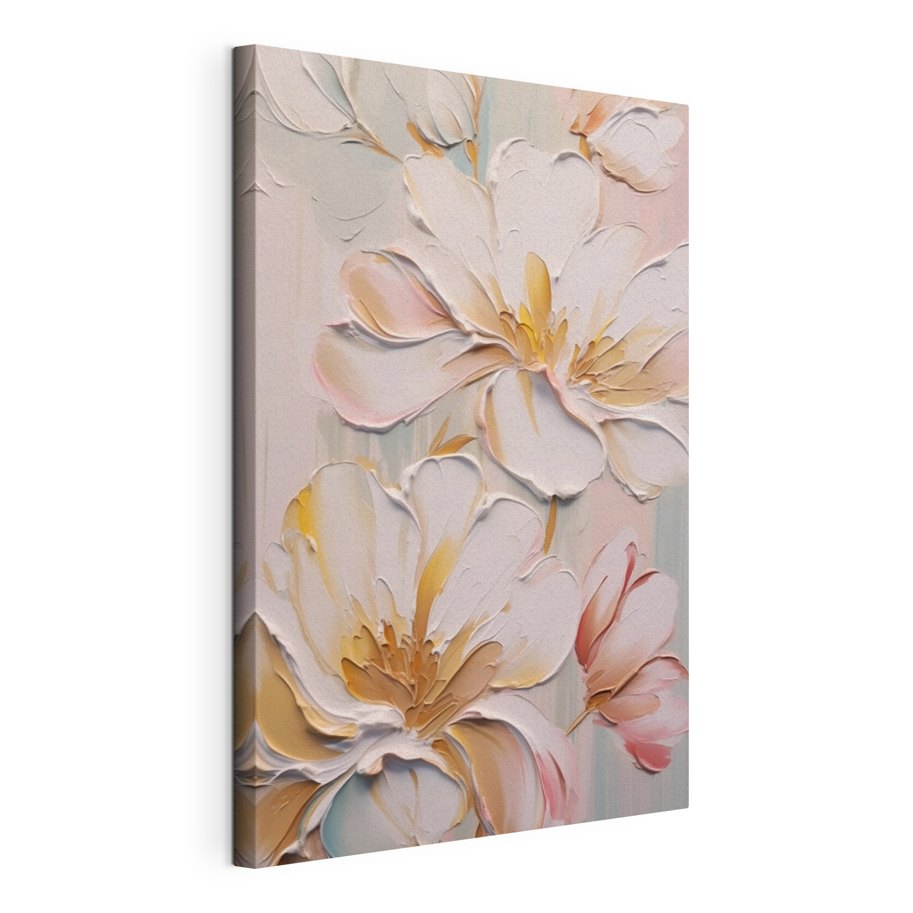 Painting of flowers on a wall