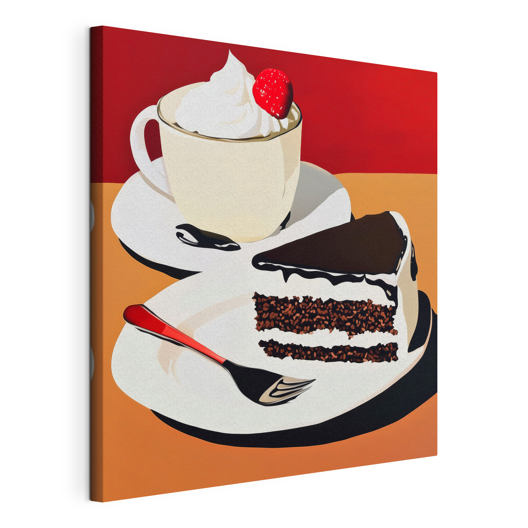 Piece of cake and a cup of coffee Piece of cake and a cup of coffee