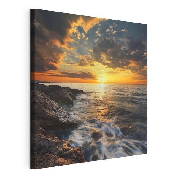 Puesta de sol sobre una masa de agua Cuadros Puesta de sol sobre una masa de agua