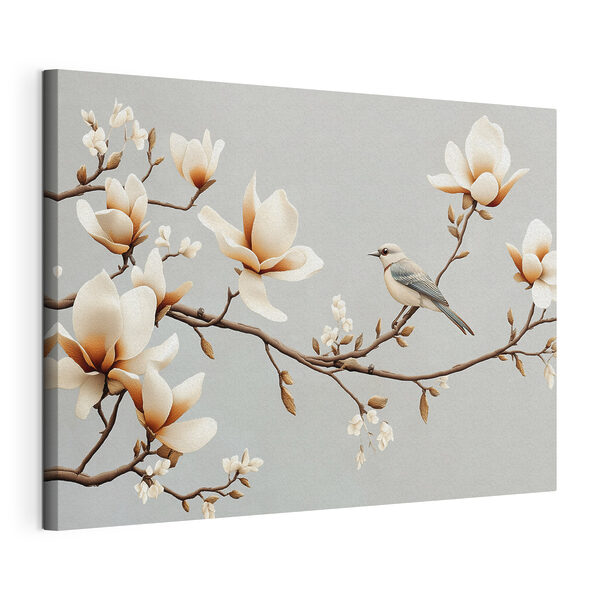 Cuadros Pájaro en una rama con flores (SKU: s43320) Cuadros Cuadros Pájaro en una rama con flores (SKU: s43320)