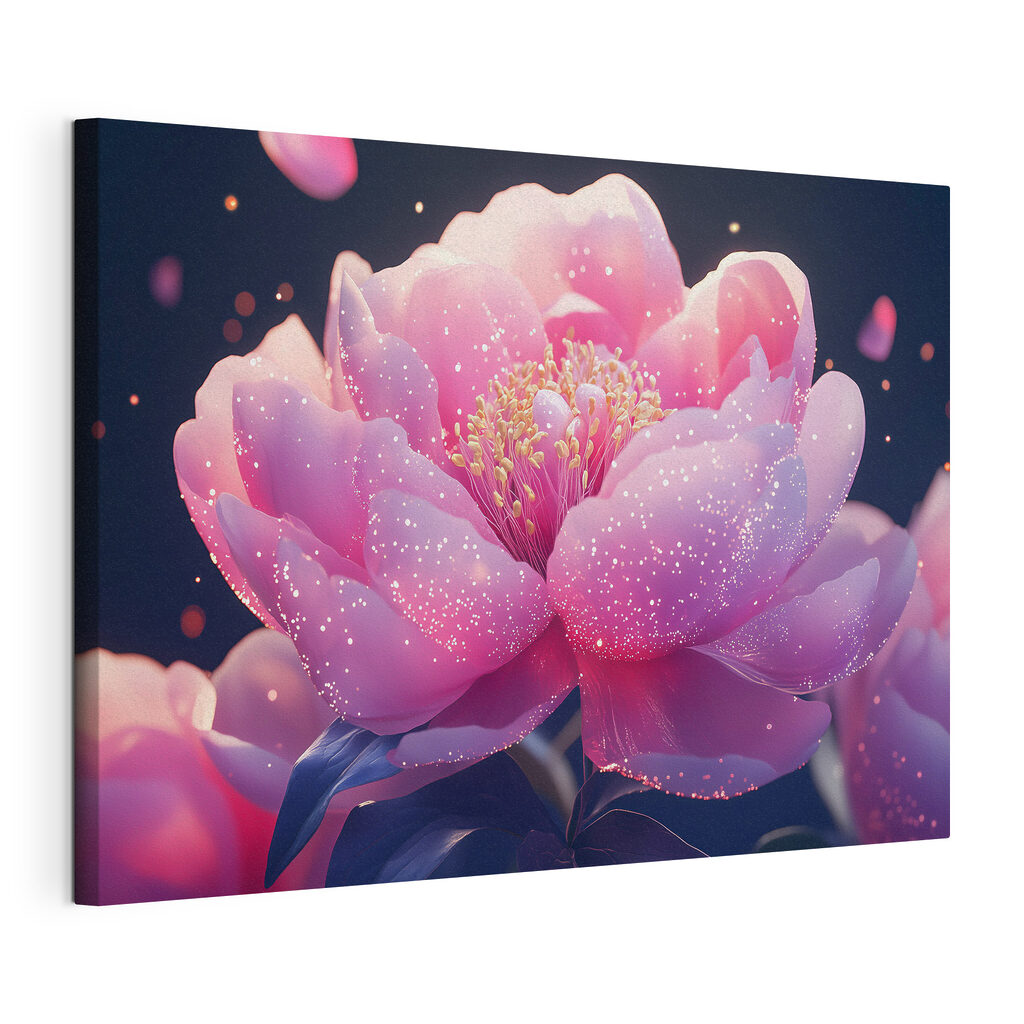 Pink flower with sparkles Pink flower with sparkles