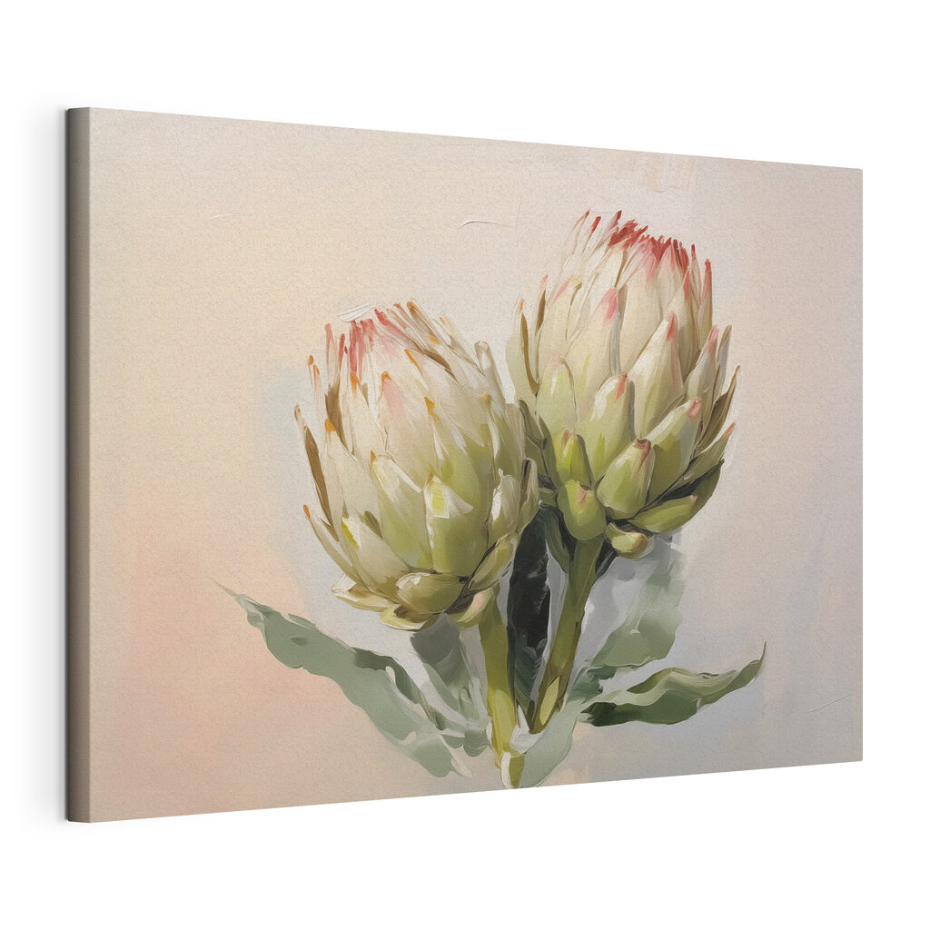 Art artichokes on a white background