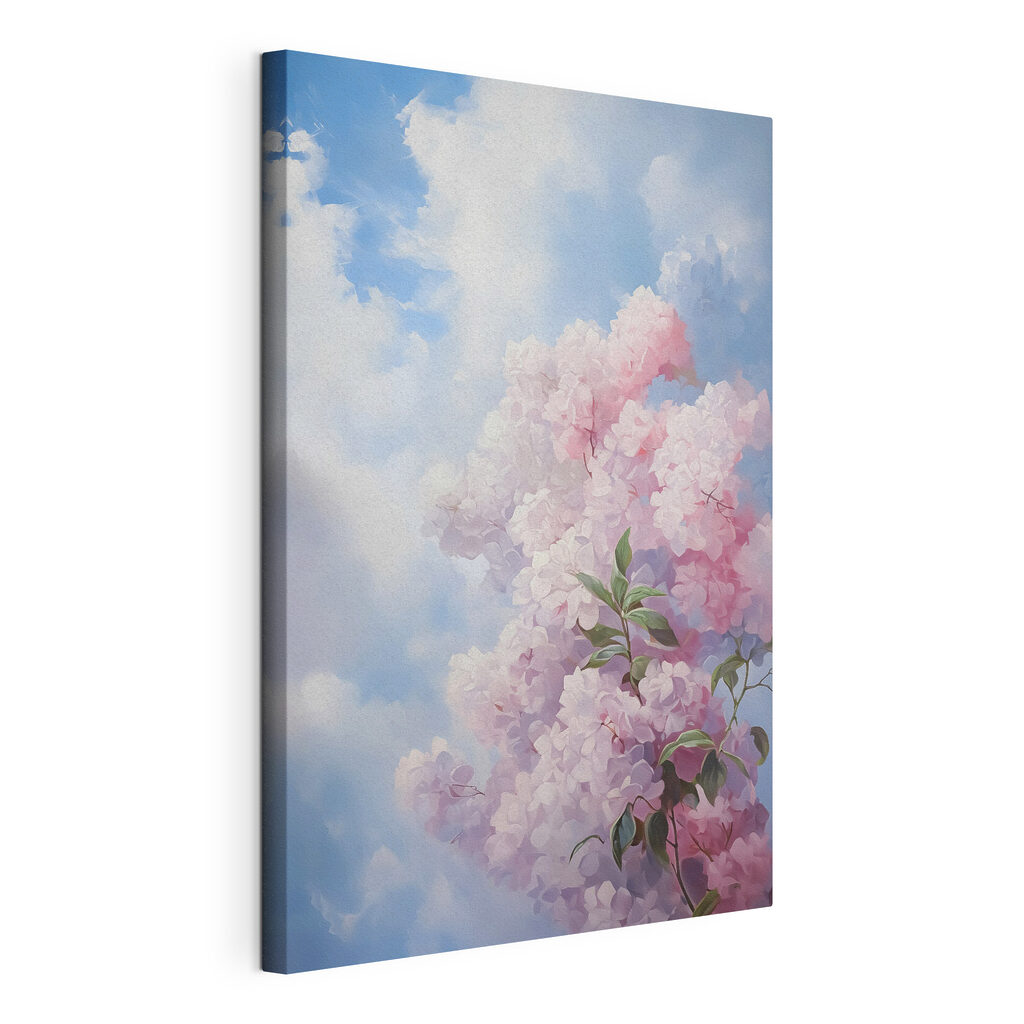 Painting of a tree with pink flowers Painting of a tree with pink flowers