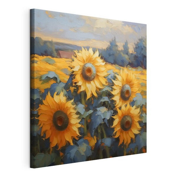 Cuadros Cuadro de girasoles en un campo (SKU: s43359) Cuadros Cuadros Cuadro de girasoles en un campo (SKU: s43359)
