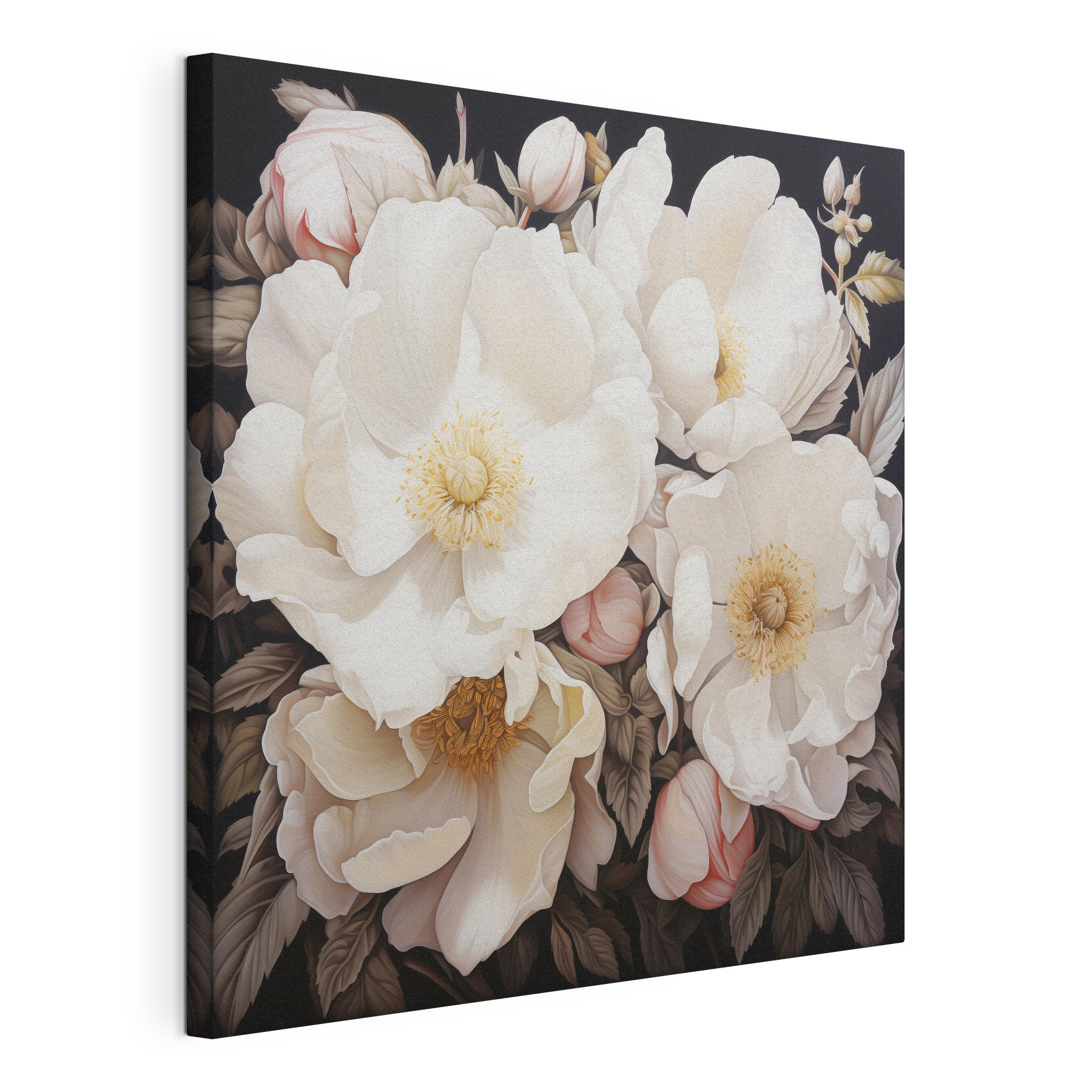Painting of white flowers