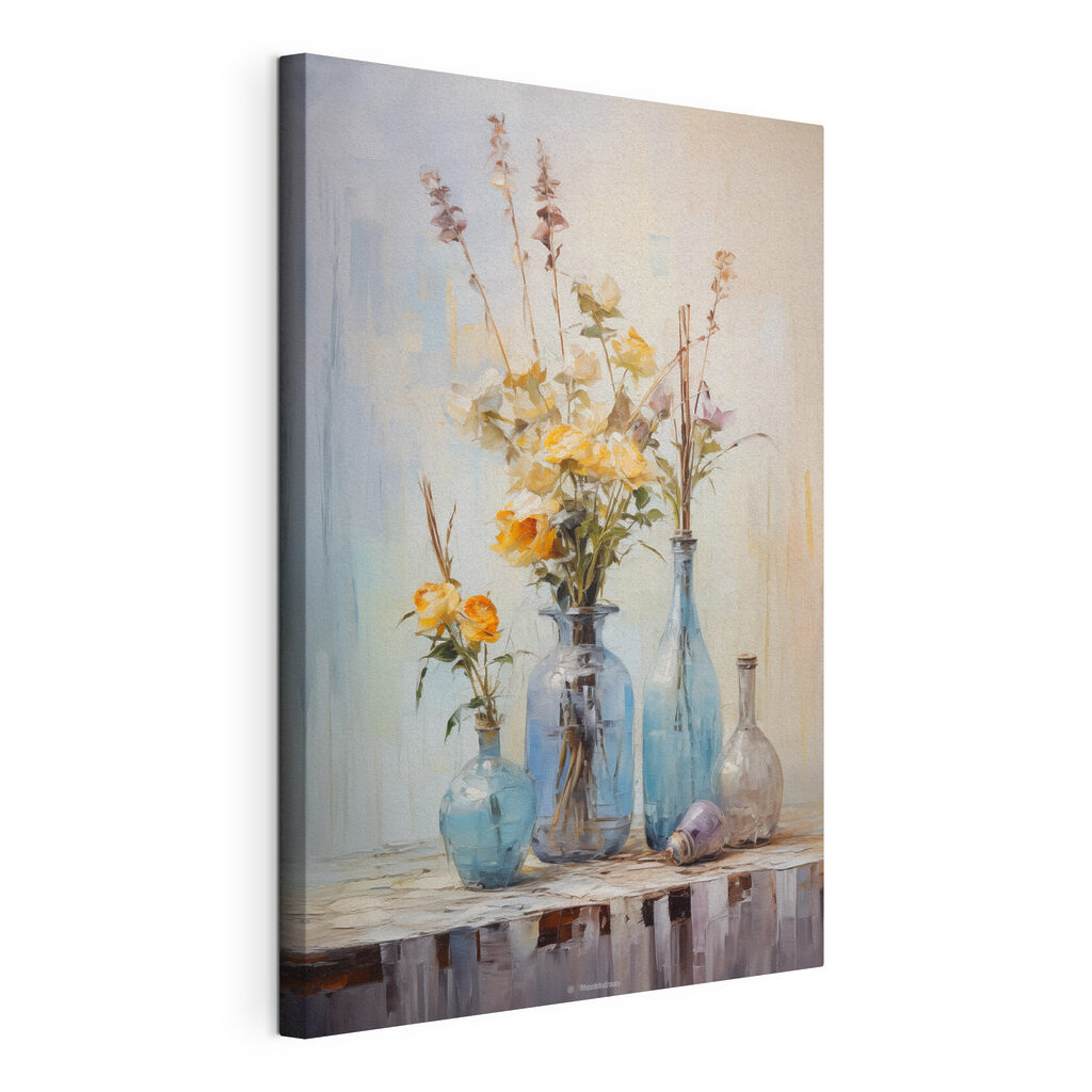 Painting of flowers in vases Painting of flowers in vases
