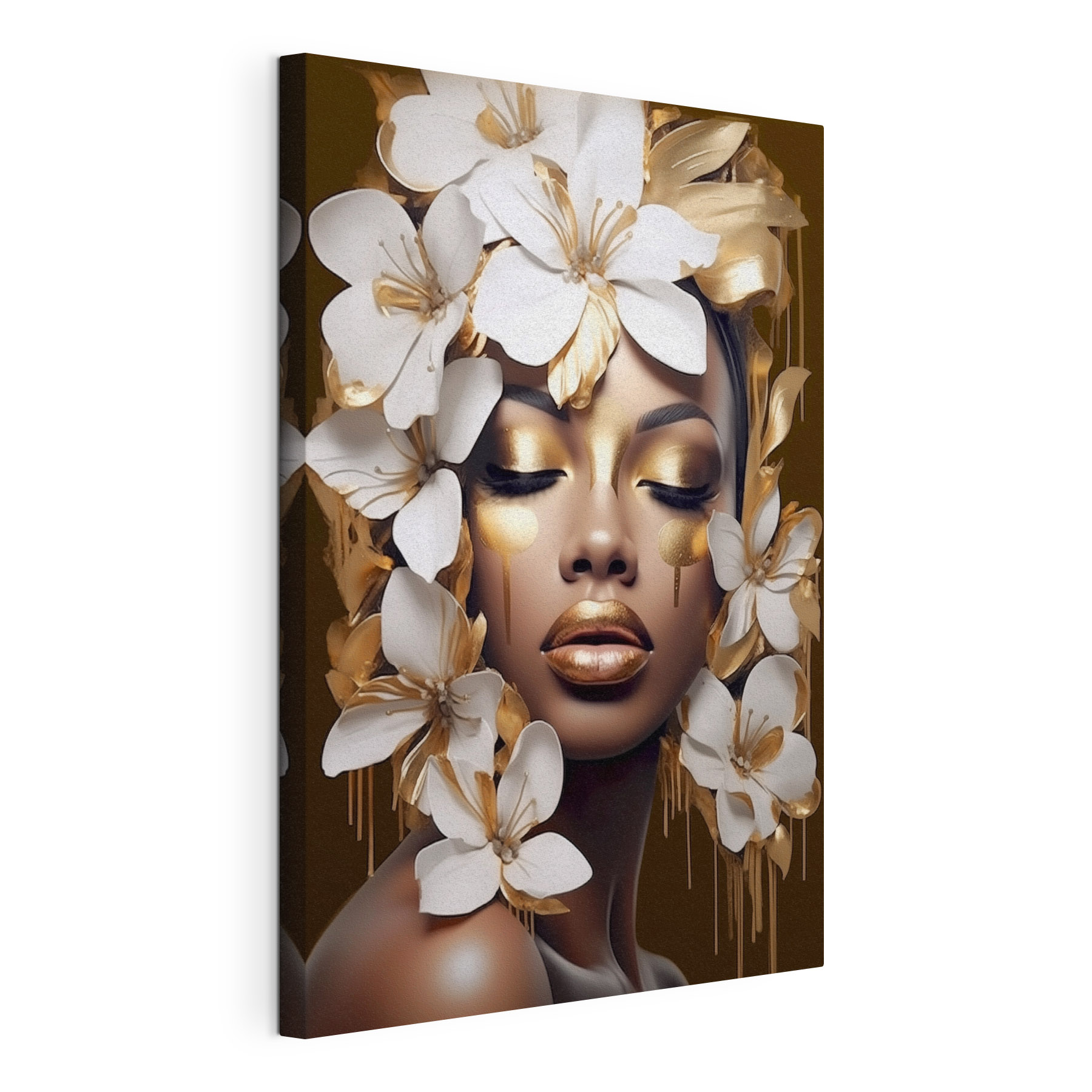 Ethereal beauty adorned with blossoms