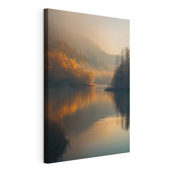 Cuadros Cuadros Lago con árboles y montañas al fondo (SKU: s43464)