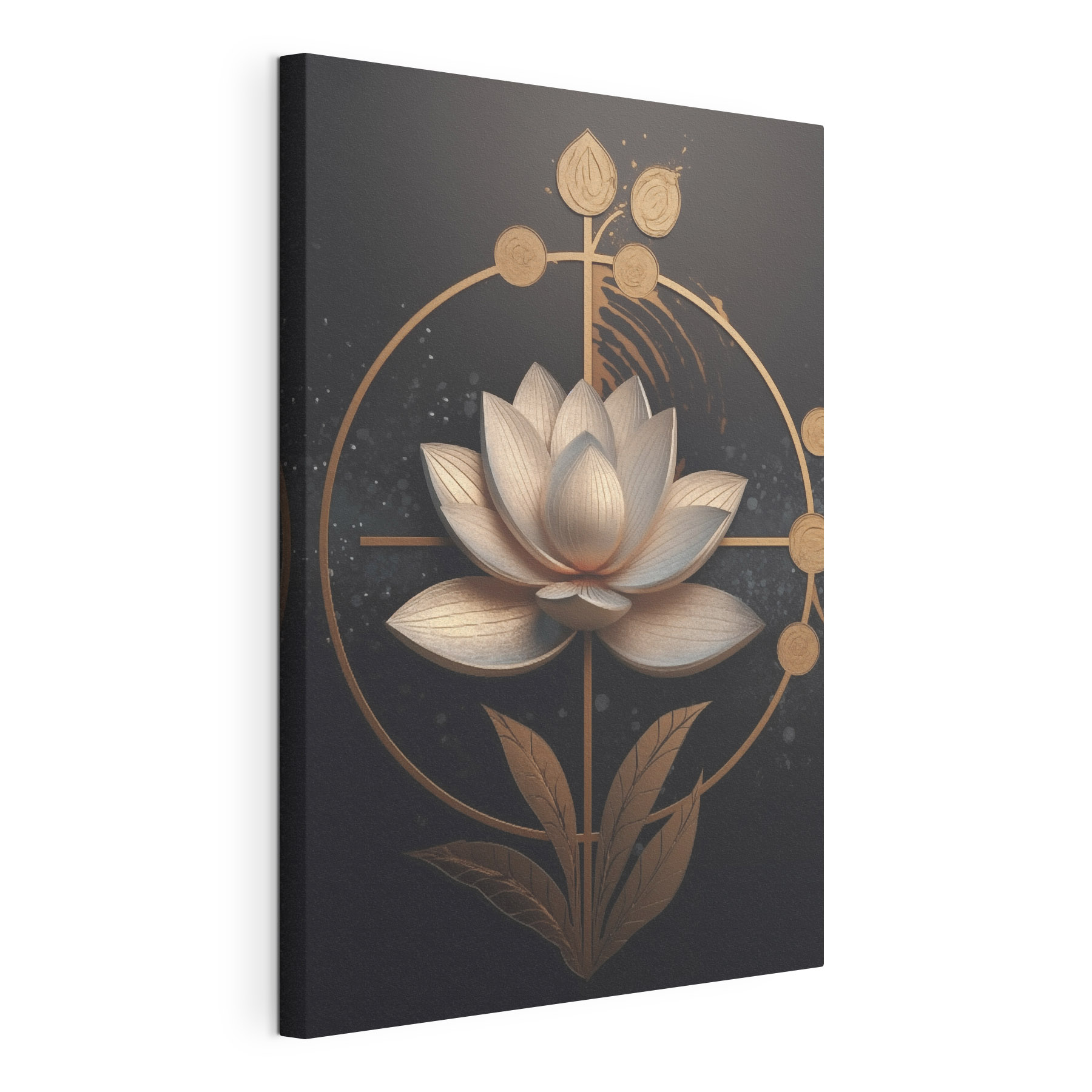 Tranquil flower amidst dark background Tranquil flower amidst dark background