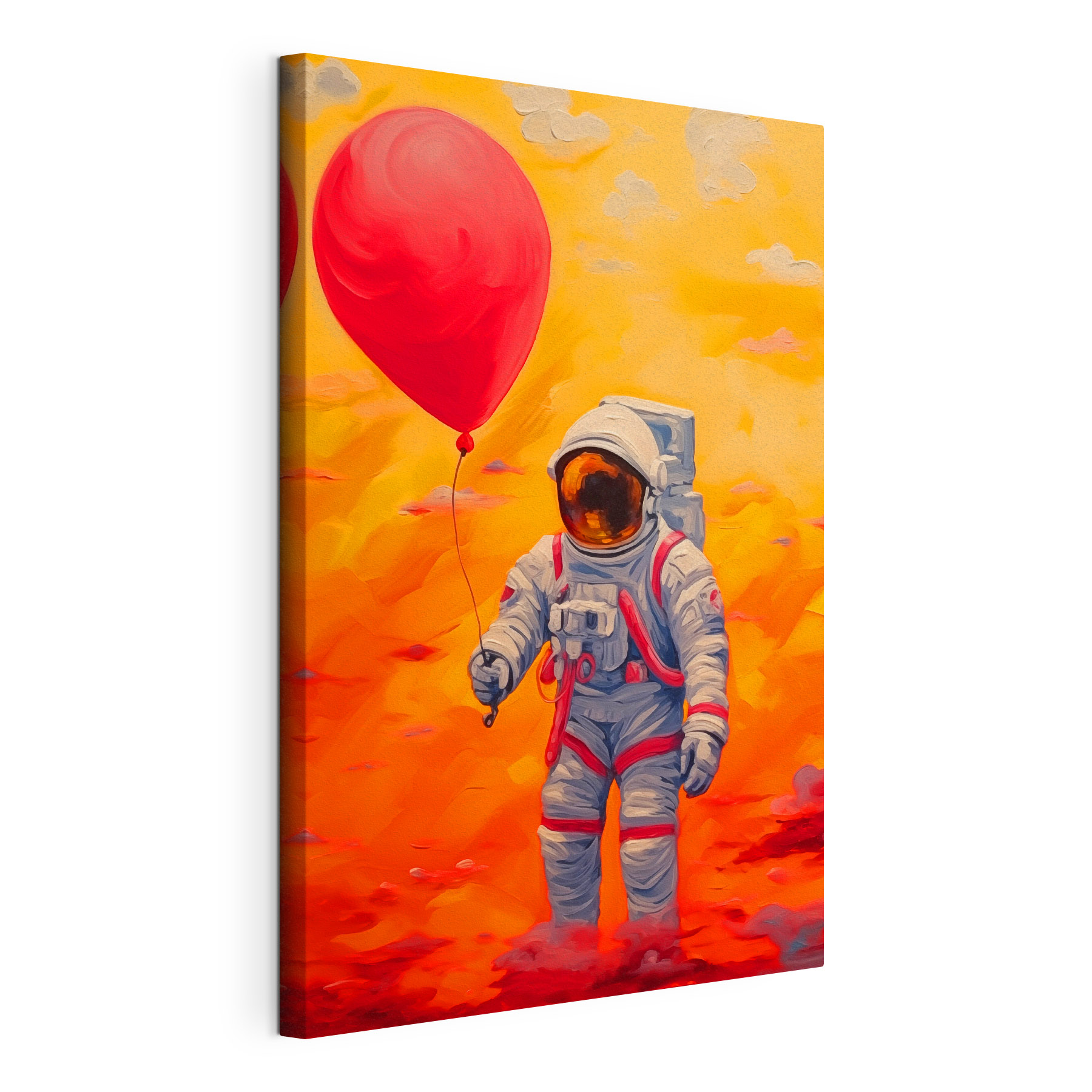 An astronaut holding a balloon An astronaut holding a balloon
