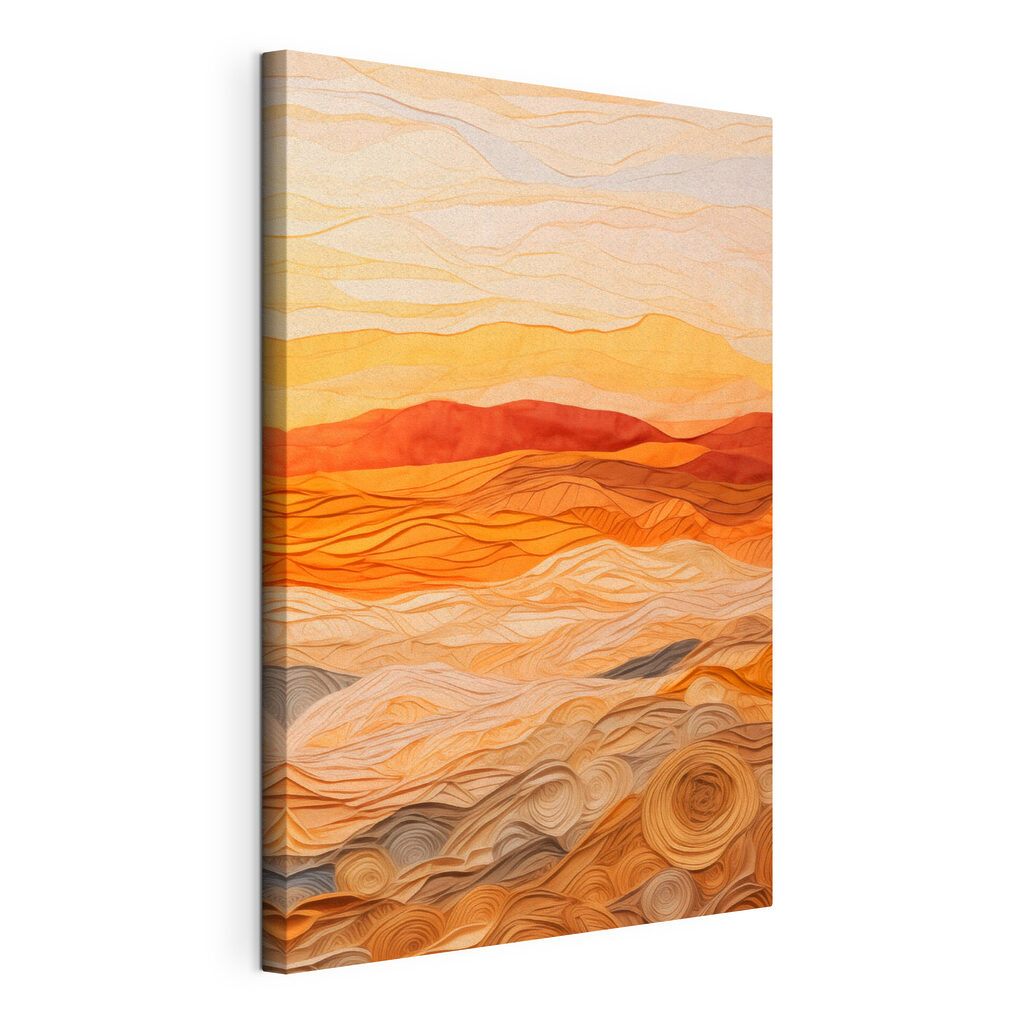 Art piece of fabric with wavy lines Art piece of fabric with wavy lines