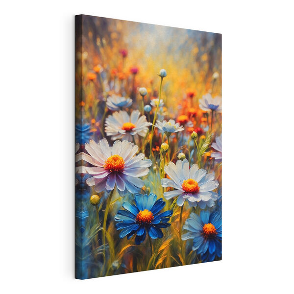 Cuadros Flores de vivos colores en un campo colorido (SKU: s43869) Cuadros Cuadros Flores de vivos colores en un campo colorido (SKU: s43869)