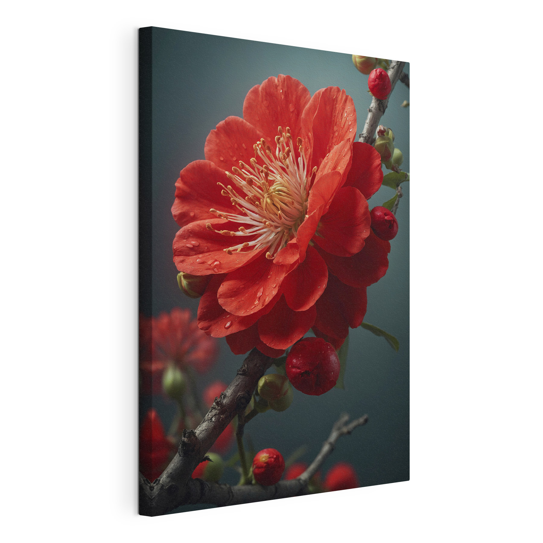 Vibrant bloom with delicate water droplets Vibrant bloom with delicate water droplets