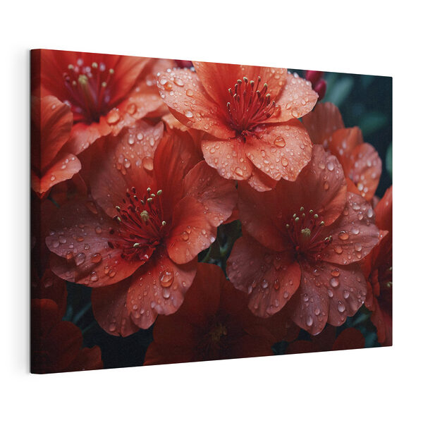 Cuadros Ramo de flores rojas con gotas de agua (SKU: s43878) Cuadros Cuadros Ramo de flores rojas con gotas de agua (SKU: s43878)