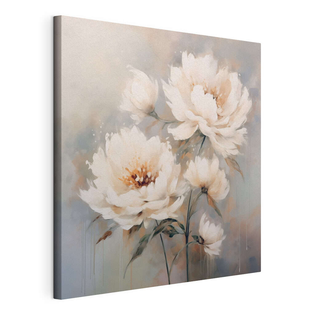 Painting of white flowers Painting of white flowers