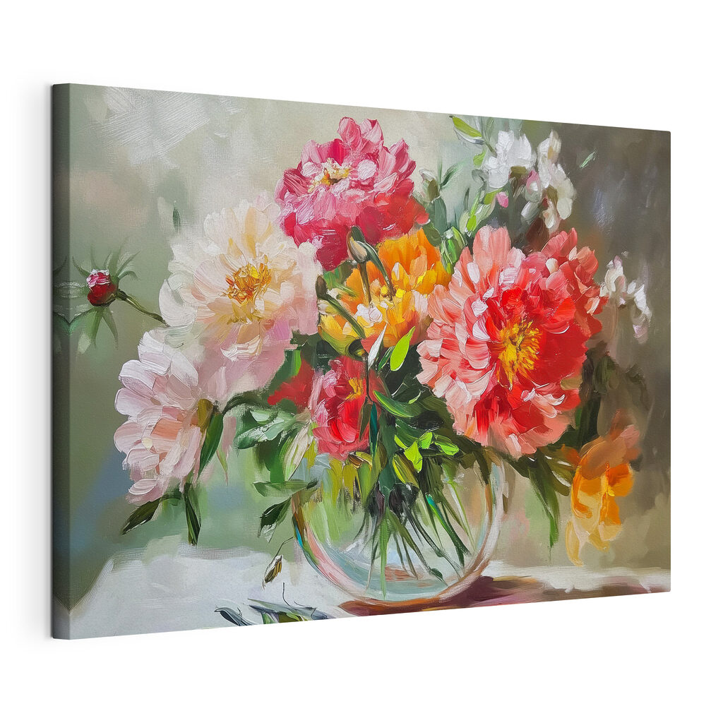 Painting of flowers in a vase