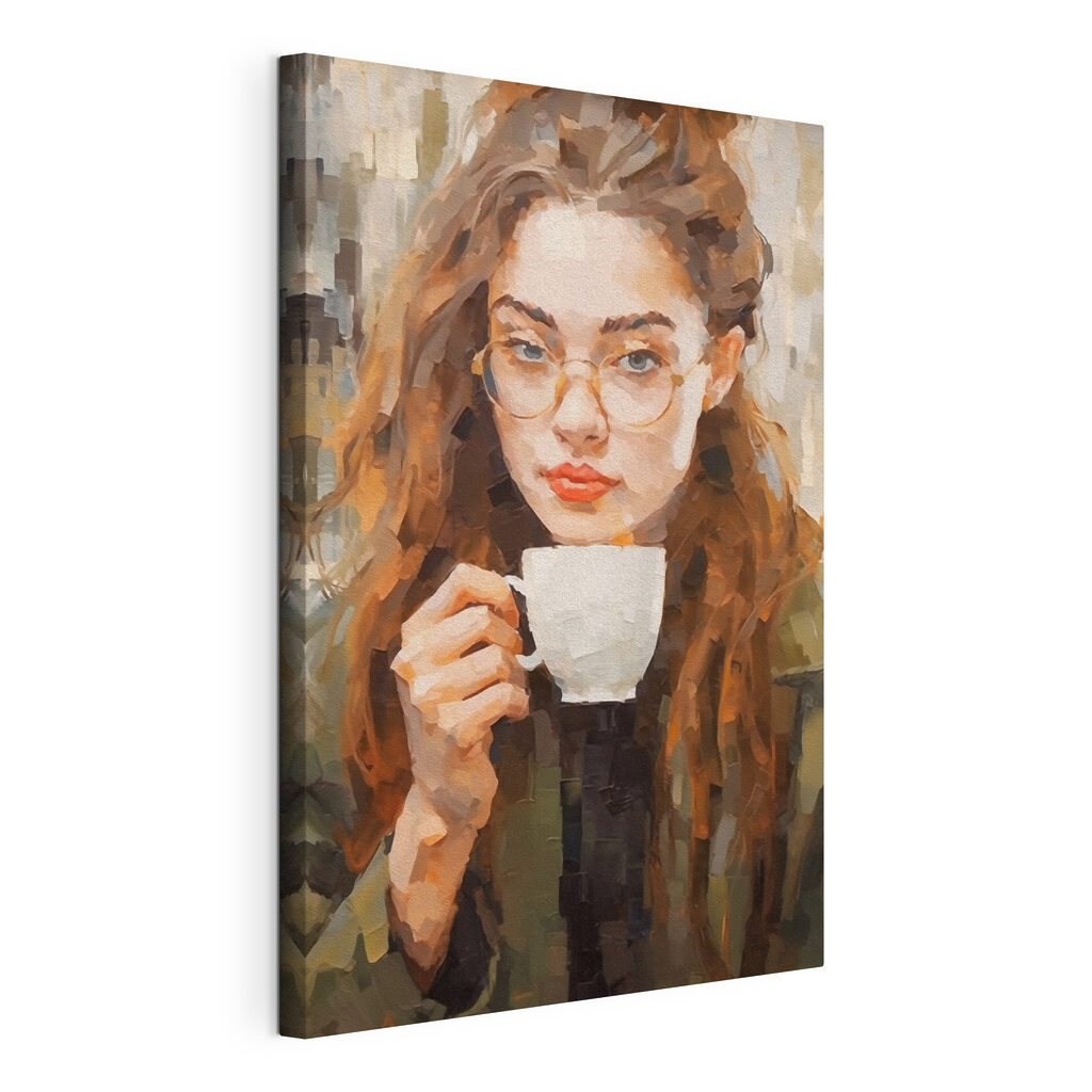 Woman holding a white cup Woman holding a white cup