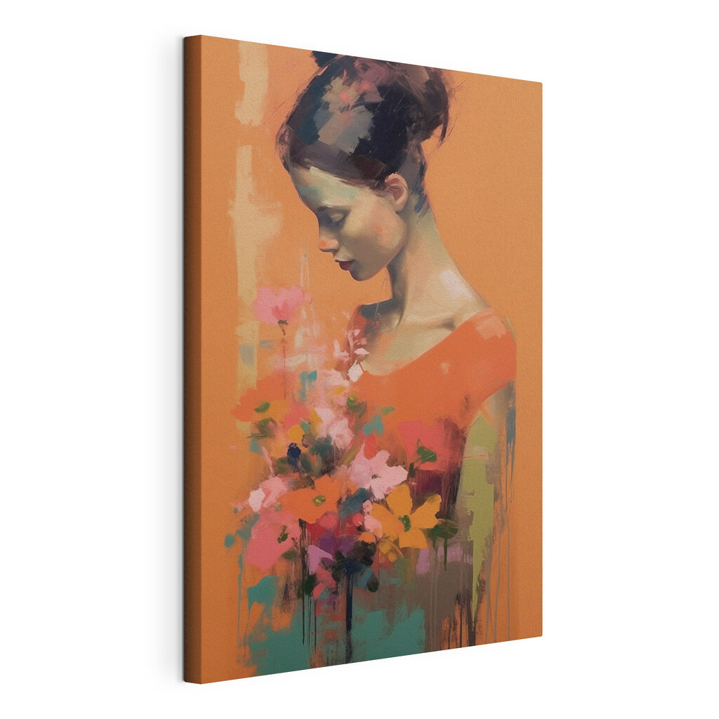 Woman holding flowers