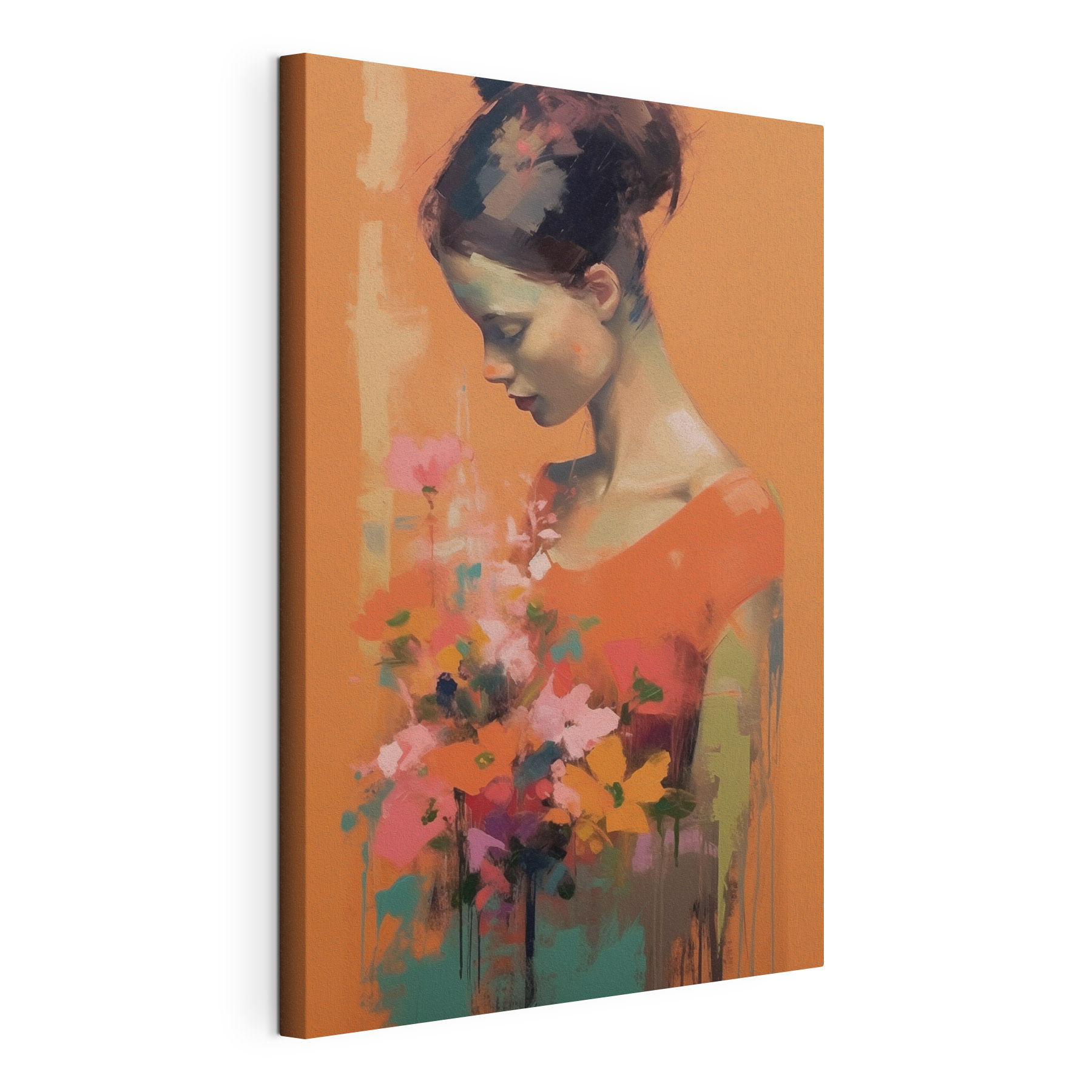 Woman holding flowers