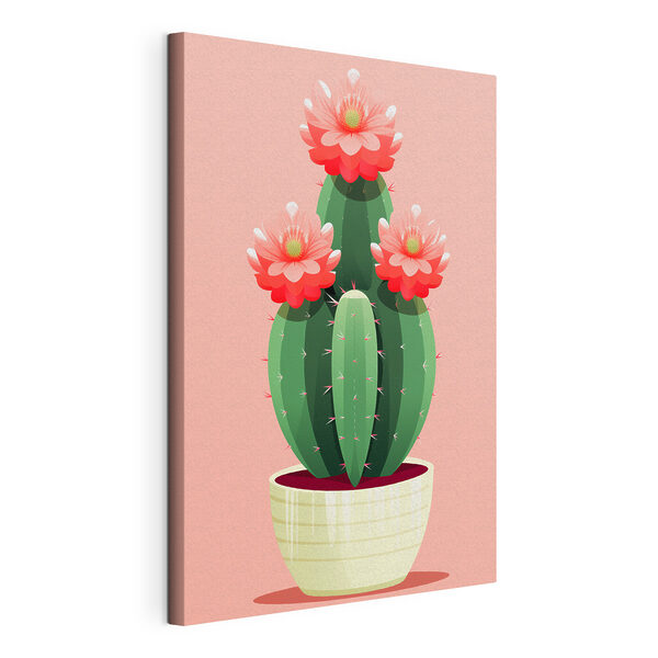 Cuadros Cactus con flores rosas (SKU: s43996) Cuadros Cuadros Cactus con flores rosas (SKU: s43996)