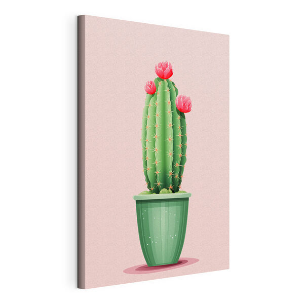 Cuadros Cactus con flores en una maceta (SKU: s43999) Cuadros Cuadros Cactus con flores en una maceta (SKU: s43999)