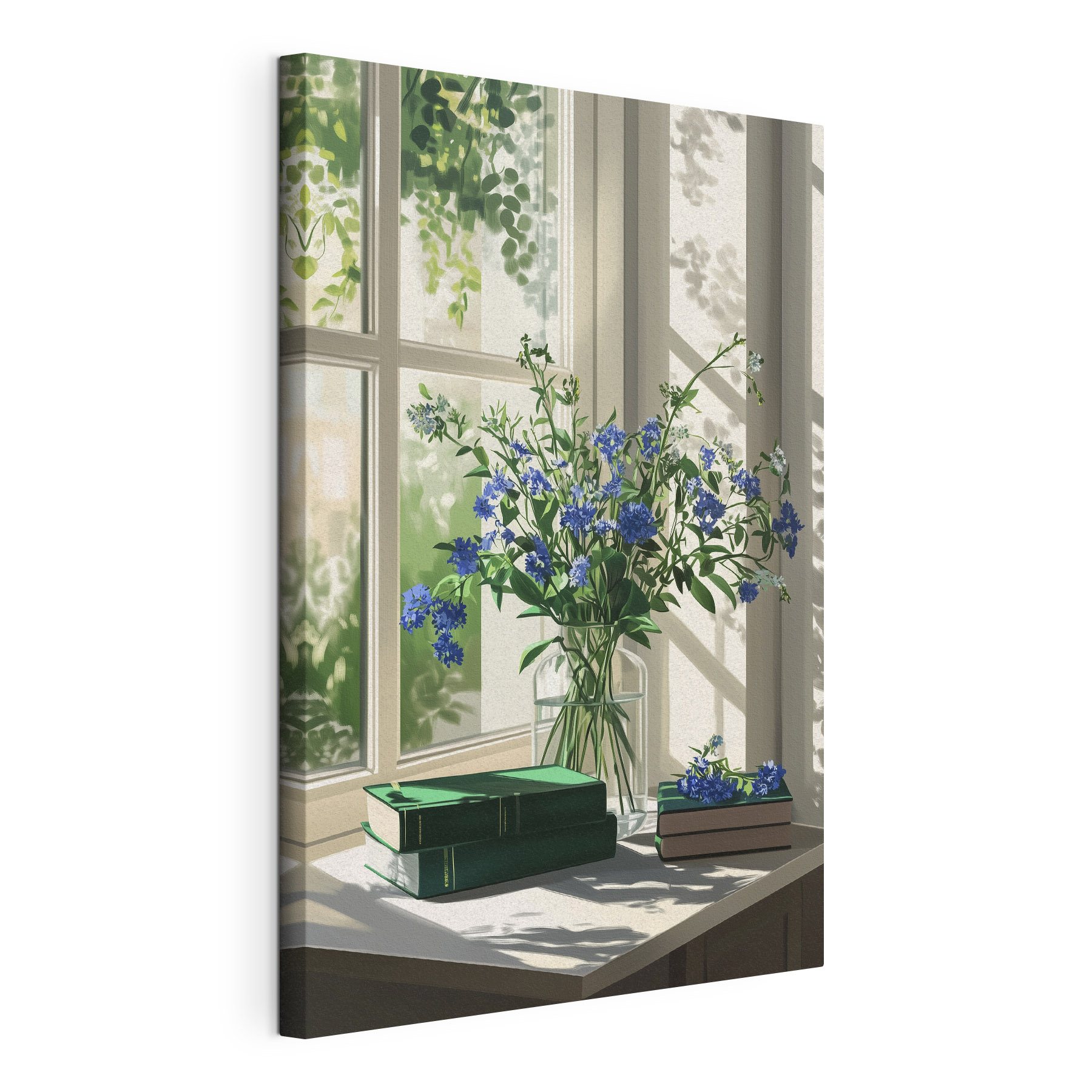 Vase of flowers in front of a window Vase of flowers in front of a window