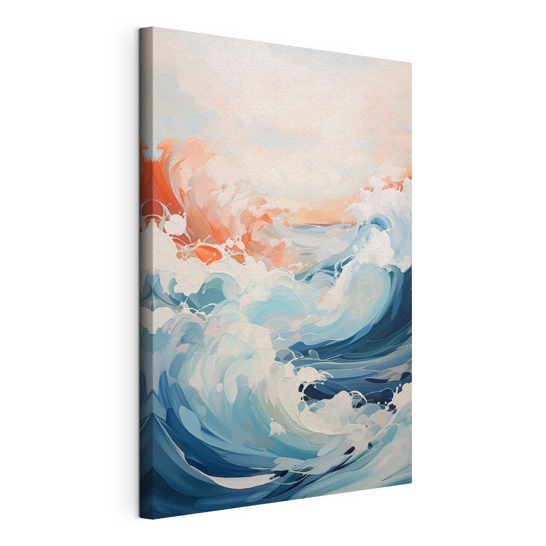 Painting of waves in the ocean Painting of waves in the ocean
