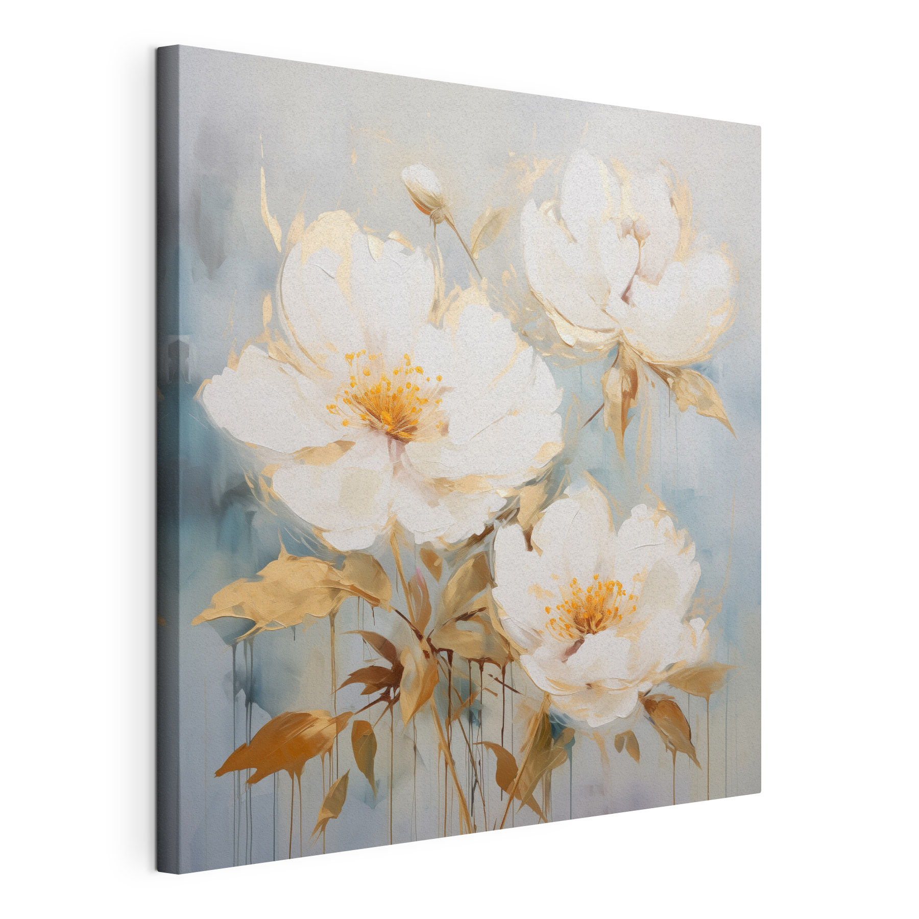 Painting of white flowers Painting of white flowers