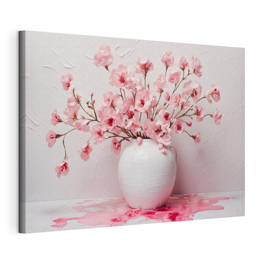 Vase with pink flowers Vase with pink flowers